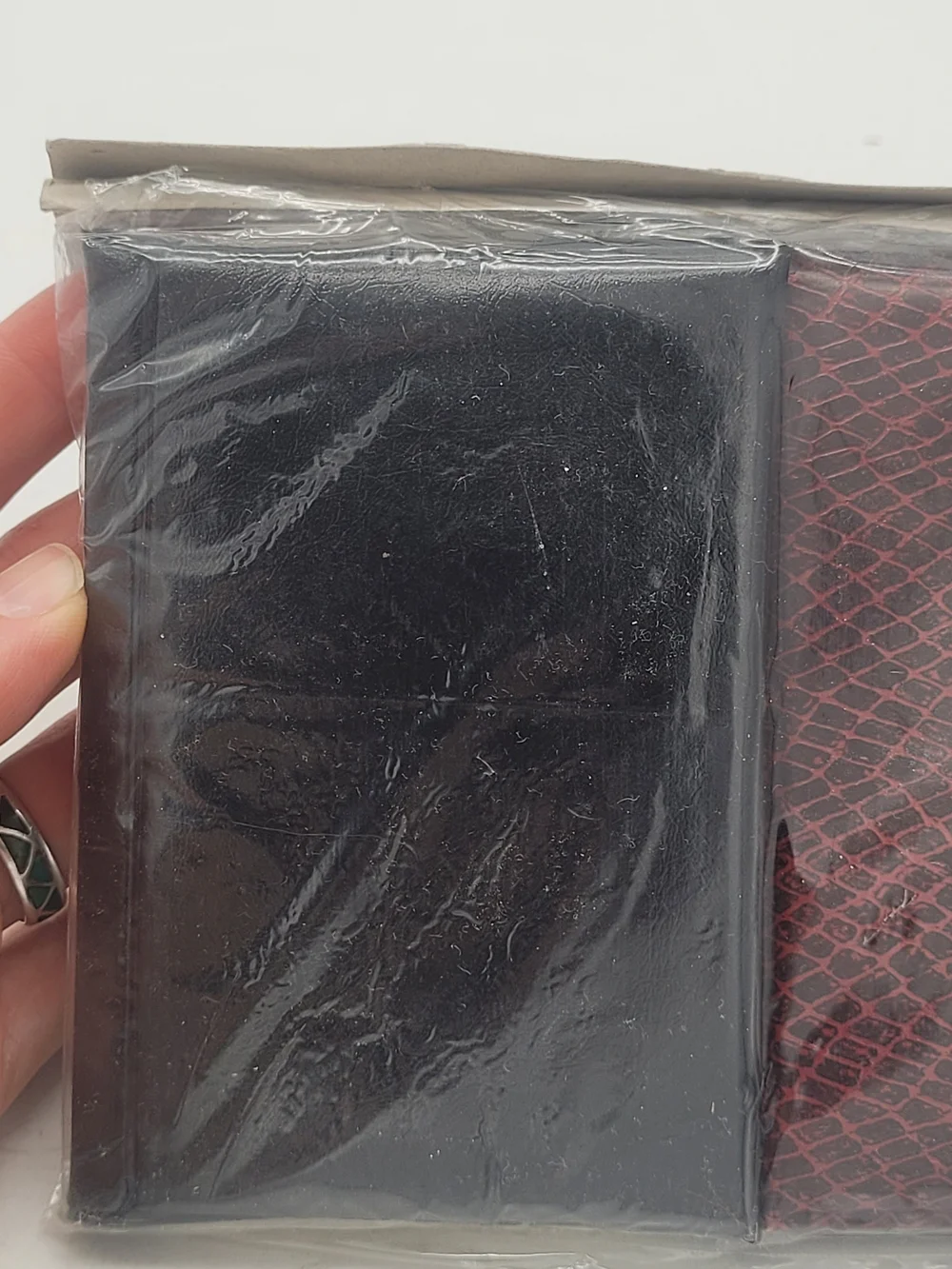 Mini Organizer Wallets - Black and Red Snake Print